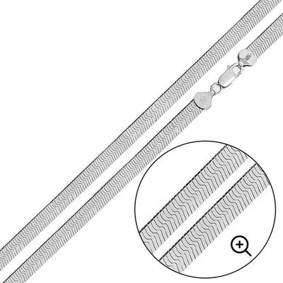 Sterling Silver High Polished Herring Bone 050-4.5mm Chain