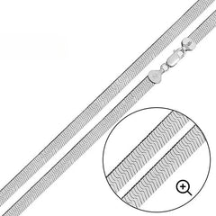 Sterling Silver High Polished Herring Bone 050-4.5mm Chain