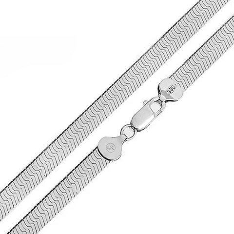 Sterling Silver High Polished Herring Bone 120 Chain Or Bracelet