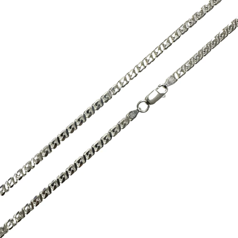 Sterling Silver Dollar Cuban Diamond Cut 130-4.1mm Chain