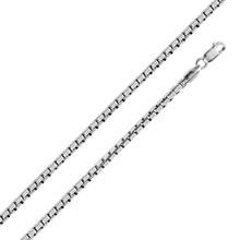Load image into Gallery viewer, Sterling Silver Round Box 050-2.4mm Chain with Lobster Clasp Closure, Length 24"
