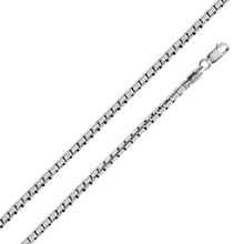 Load image into Gallery viewer, Sterling Silver Round Box 050-2.6mm Chain with Lobster Clasp Closure, Length 20"