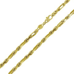 Sterling Silver Gold Plated Hand Made Figarope Chains