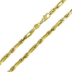 Sterling Silver Gold Plated Hand Made Figarope Chains