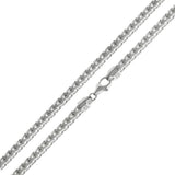 Sterling Silver Gun Metal Plated 100-3.1mm Franco Chain