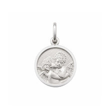 Load image into Gallery viewer, Sterling Silver Kissing Angels Medallion Charm
