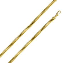 Load image into Gallery viewer, Italian Sterling Silver Gold Plated Franco Chain 7.2 MM with Lobster Clasp Closure