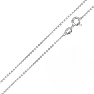 Sterling Silver Rhodium Plated DC Link Chain