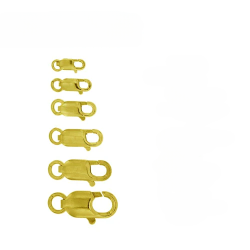 Sterling Silver Gold Plated Lobster Clasp-Pack of 12