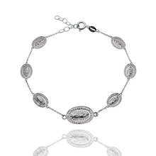 Load image into Gallery viewer, Sterling Silver High Polished Our Lady Of Guadalupe Adjustable Bracelet
