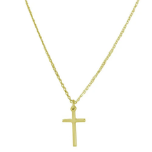 Load image into Gallery viewer, Sterling Silver Gold Plated Cross Pendant With Chain