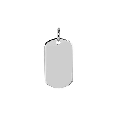 Sterling Silver High Polished Plain Dogtag