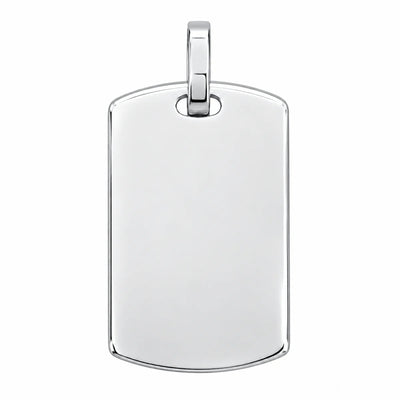 Sterling Silver Plain Dogtag