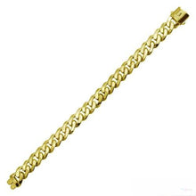 Load image into Gallery viewer, Sterling Silver Gold Plated Miami Cuban Hollow Link Hip Hop Bracelet Width-11.2mm