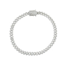 Load image into Gallery viewer, Sterling Silver Rhodium Plated CZ Encrusted Chain or Bracelet