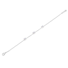 Load image into Gallery viewer, Sterling Silver Rhodium Plated Multi Oval Opal Adjustable Bracelet