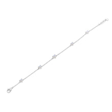 Load image into Gallery viewer, Sterling Silver Rhodium Plated Multi Heart Opal Adjustable Bracelet