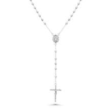 Load image into Gallery viewer, Sterling Silver Rhodium Plated DC Rosary Necklace