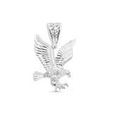 Sterling Silver Rhodium Plated American Eagle Pendant