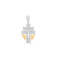 Load image into Gallery viewer, Sterling Silver Gold And Rhodium Plated Small Caravaca Pendant