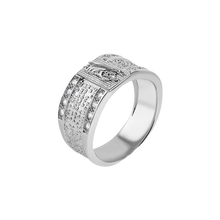 Load image into Gallery viewer, Sterling Silver Rhodium Plated St. Jude Our Lords Prayer Clear CZ Ring