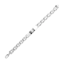 Load image into Gallery viewer, Sterling Silver High Polished Engravable ID Flat Marina 250 Bracelet