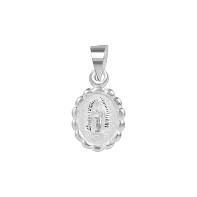 Sterling Silver High Polished Diamond Cut Guadalupe Pendant