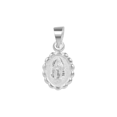 Sterling Silver High Polished Diamond Cut Guadalupe Pendant