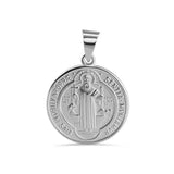 Sterling Silver High Polished Edge San Benito Medallion Pendant