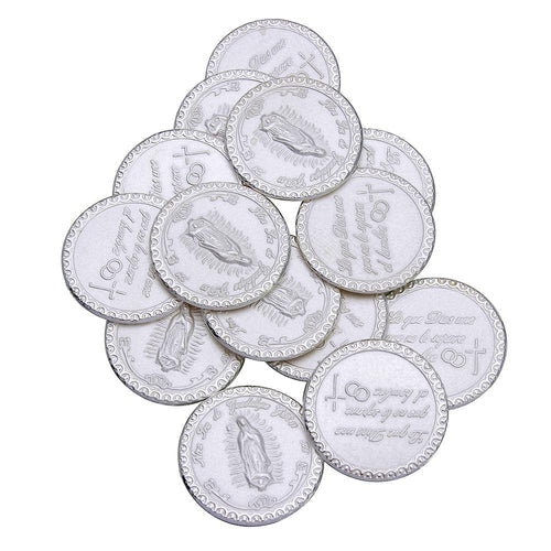 Sterling Silver High Polished Lady Guadalupe 13 Wedding Coins