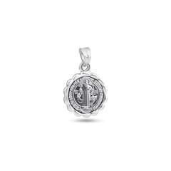 Sterling Silver High Polished Edge San Benito Medallion Pendant