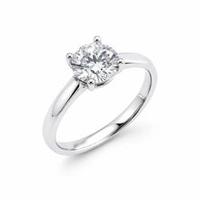 Load image into Gallery viewer, Sterling Silver Rhodium Plated Round Lab Grown Diamond 2.8mm Solitaire Engagement Ring