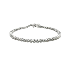 Load image into Gallery viewer, Sterling Silver Rhodium Plated Round Moissanite Tennis Bracelet