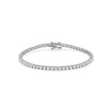 Sterling Silver Rhodium Plated Moissanite Tennis Bracelet
