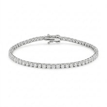 Load image into Gallery viewer, Sterling Silver Rhodium Plated Moissanite Tennis Bracelet
