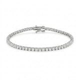 Sterling Silver Rhodium Plated Moissanite Tennis Bracelet