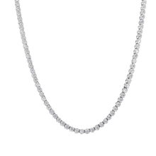 Load image into Gallery viewer, Sterling Silver Rhodium Plated Moissanite Stone 3mm Tennis Necklace
