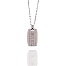 Load image into Gallery viewer, Sterling Silver Rhodium Plated Bar Adjustable Necklace