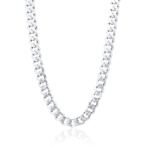 Load image into Gallery viewer, Sterling Silver Rhodium Plated Miami Curb Link Chain