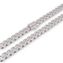 Load image into Gallery viewer, Sterling Silver Rhodium Plated Diamond Cut Miami Curb Link Chain