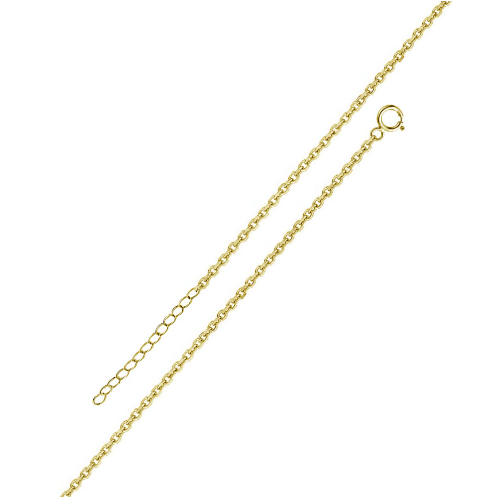 Sterling Silver Gold Plated Adjustable Extension Chain
