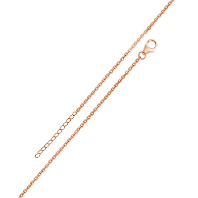 Sterling Silver Rose Gold Plated Adjustable Extension Chain