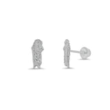 Sterling Silver High Polished Small Saint Jude Earrings