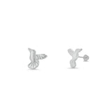 Sterling Silver High Polished Hummingbird Earrings