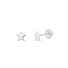 Load image into Gallery viewer, Sterling Silver High Polished Mini Star Earrings