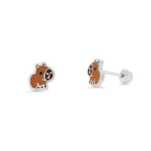 Load image into Gallery viewer, Sterling Silver High Polished Capybara Earrings