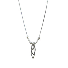 Sterling Silver Ascending Almond Drop Necklace