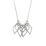 Sterling Silver High Polish Multi Shaped Necklace