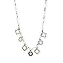 Load image into Gallery viewer, Sterling Silver High Polish Multi Shaped Dangle Necklace