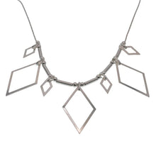 Load image into Gallery viewer, Sterling Silver High Polish Multi Diamond and Tube Necklace